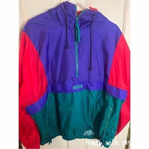 Vintage Men’s Columbia Colorblock Windbreaker Jacket